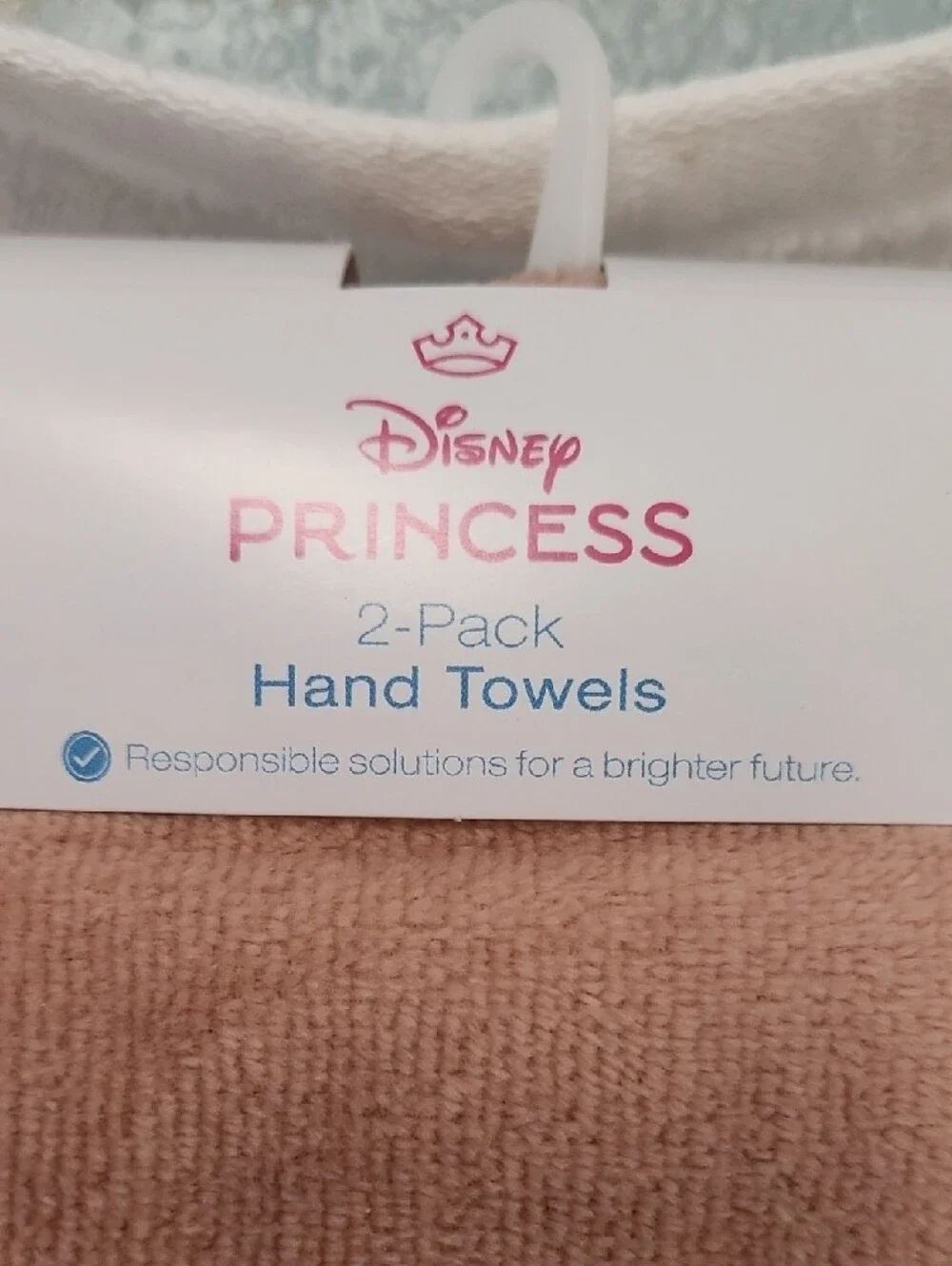 Disney Pink Princess Embroidered Hand Towel with Blue Dress Motif